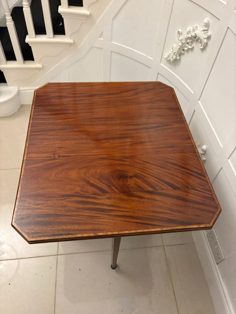 Antique Quality Edwardian Inlaid Mahogany Sutherland Table